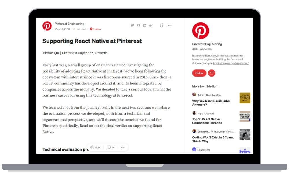 Supporting React Native at Pinterest