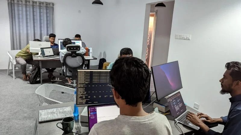 People at technext, working