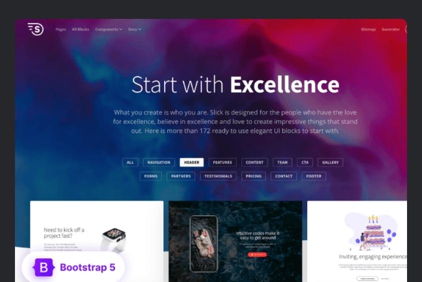 Slick Drag & Drop Bootstrap Template Generator