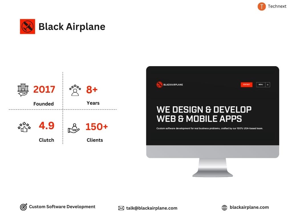 Black Airplane best professional Next.js development companies