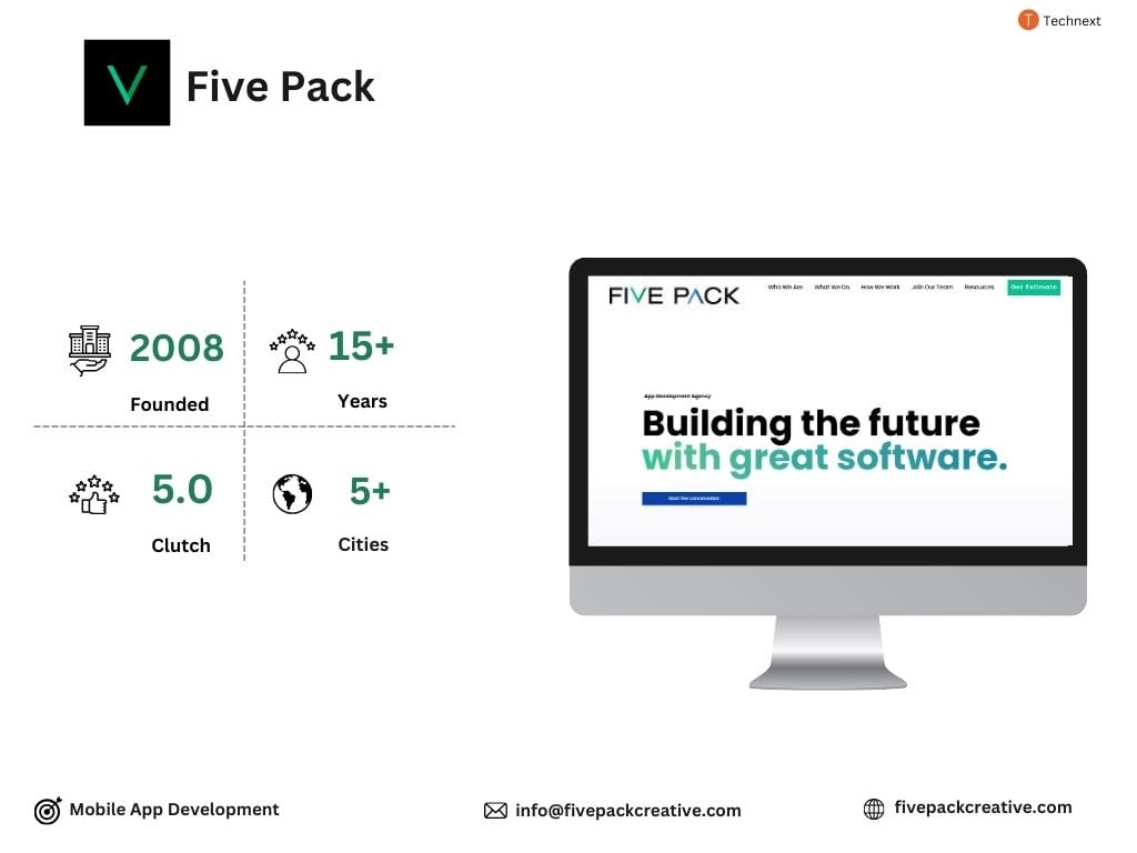 Five Pack Five Pack, a top React Native app development company
