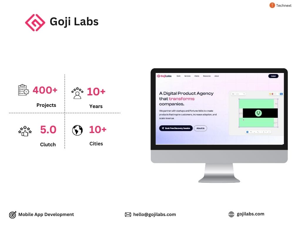Goji Labs, a top React Native app development company Goji Labs, a top React Native app development company
