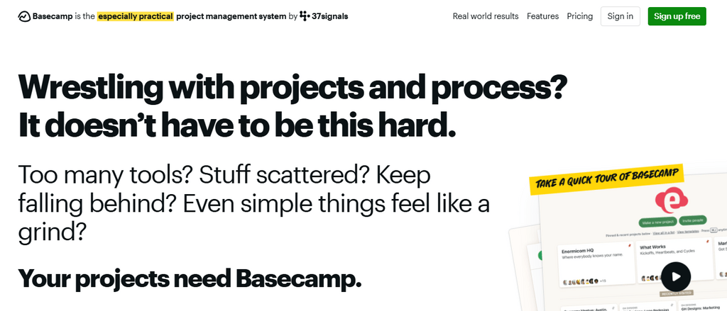 Basecamp project management software for graphic designers
