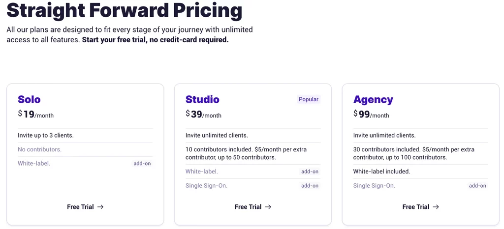 pricing of Plutio pricing of Plutio