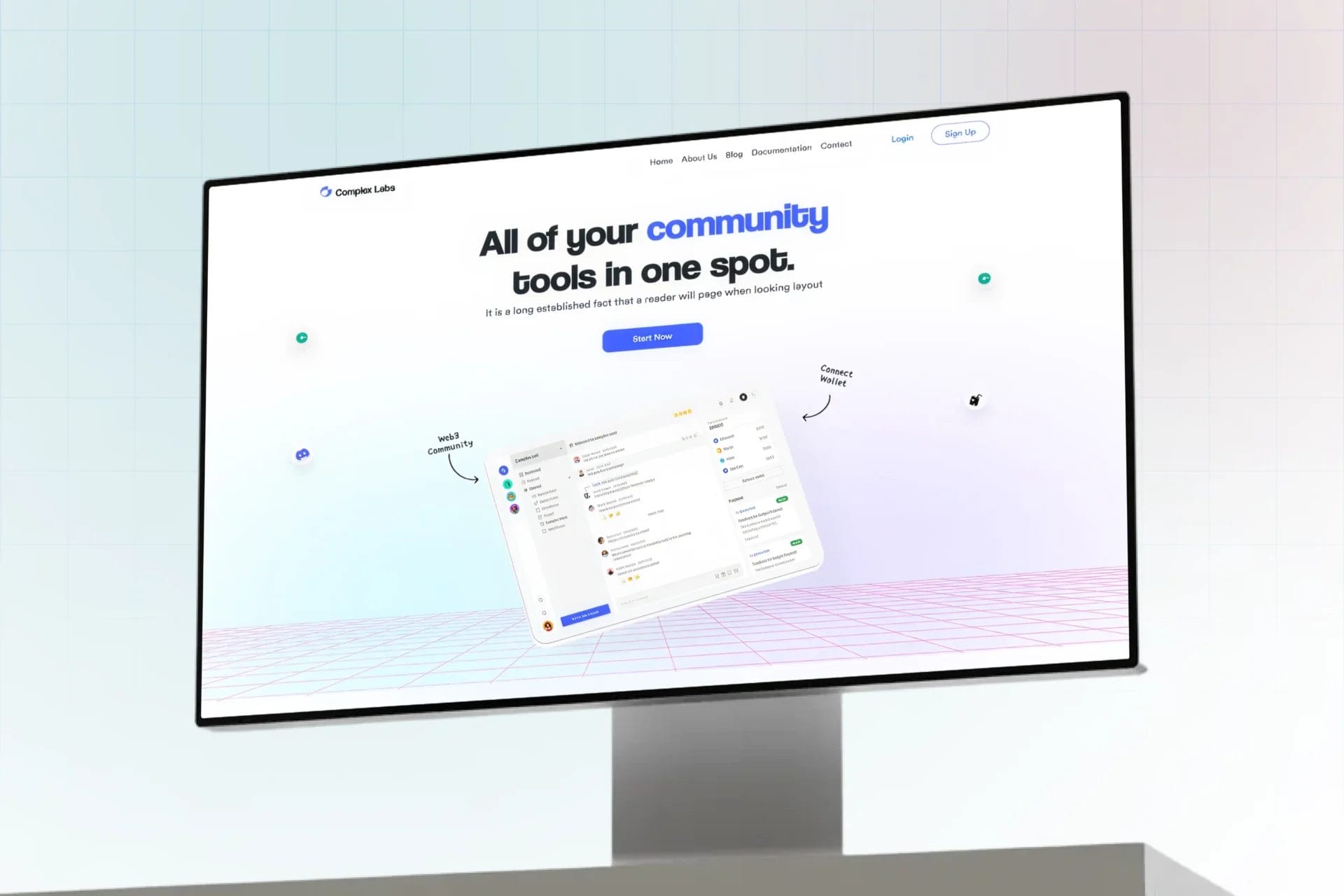 Complex Labs Web3 community platform frontend developed by Technext using Next.js and Bootstrap