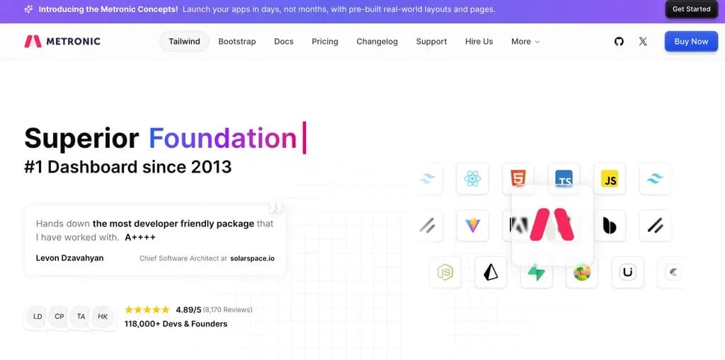 Metronic premium admin dashboard template for enterprise web applications.