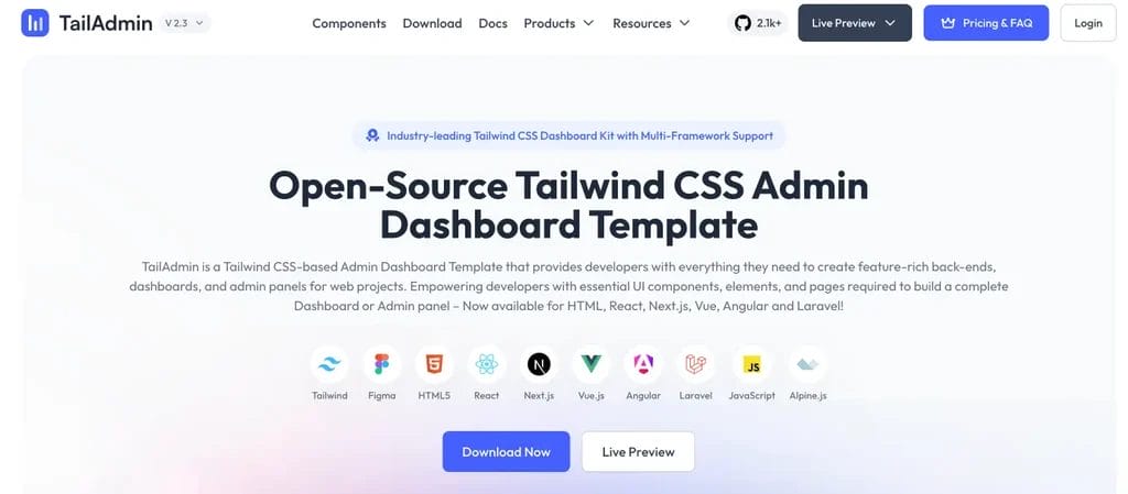 TailAdmin PRO premium Tailwind CSS admin dashboard template for modern applications